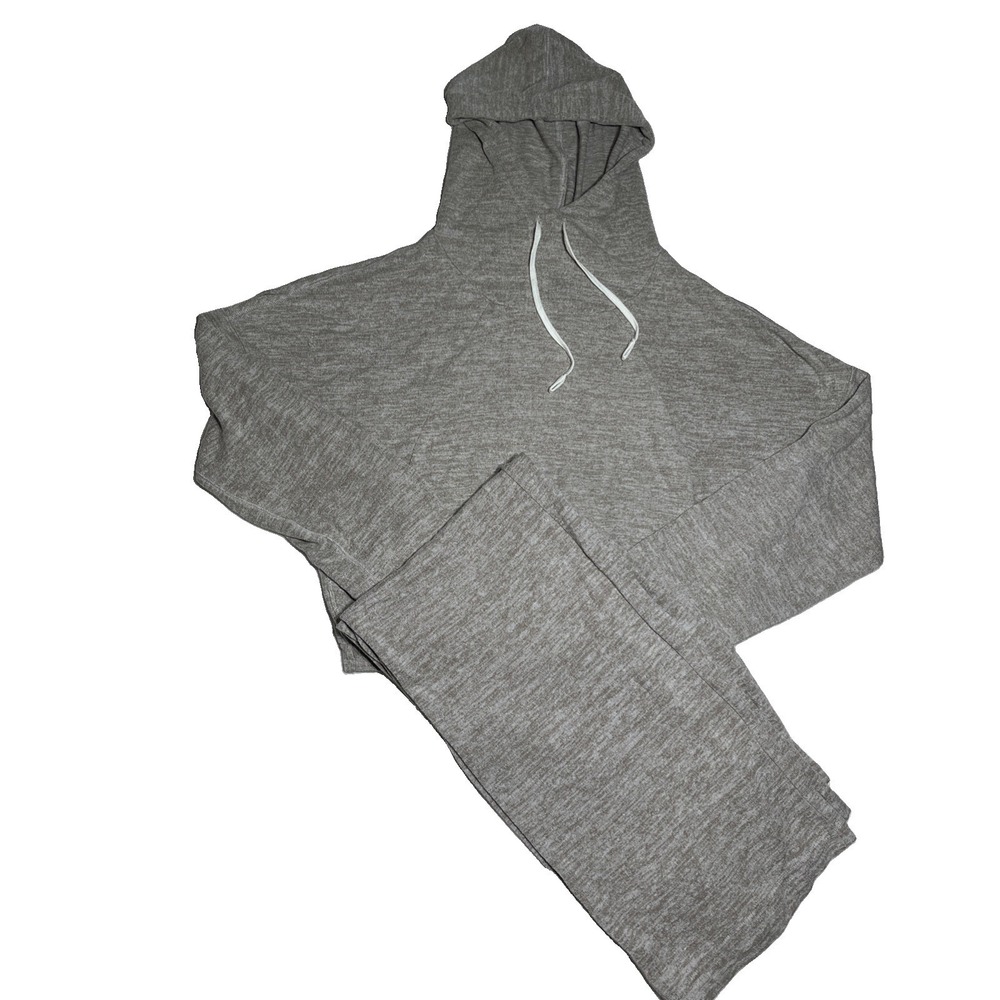Prana Women's S Tan Crop Hoodie Pant Set Travel Lounge Lightweight Stretch Wide